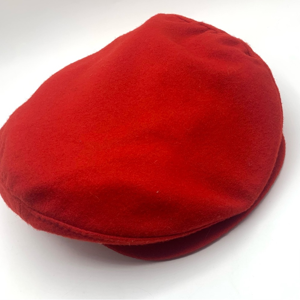 Vintage Pendleton Red Wool Newsboy Cap M Made in USA - Picture 2 of 10